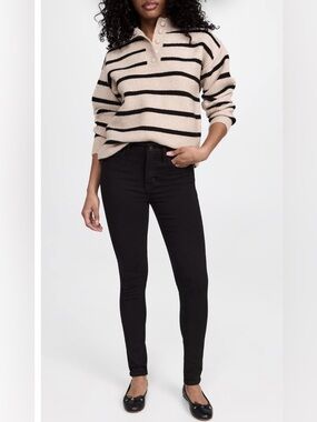 Madewell Black Road Tripper Bennett Wash Skinny Jeans
